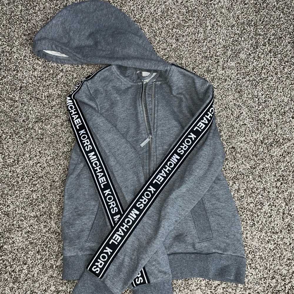 Michael Kors Lightweight Hooded Zip-up Sweater